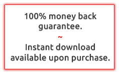 Money back guaranteed - Instant download upon purchase
